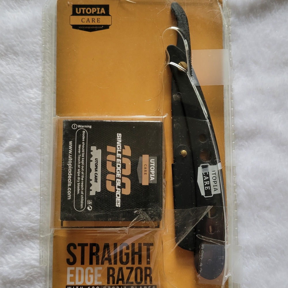 Black Straight Edge Razor